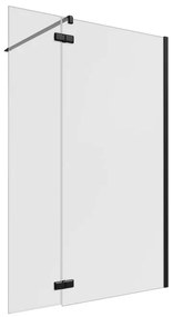 Box doccia walk-in Neo, vetro 8 mm, L 138-139.5 cm x H 200 cm, profilo nero