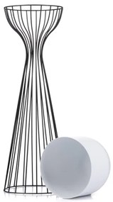 Vaso da fiori in metallo LOFT 68x20 cm nero/bianco