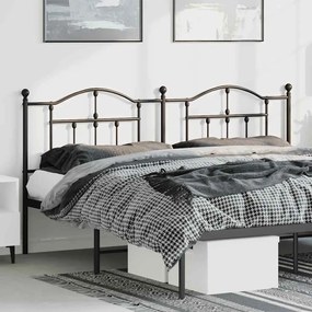 Testiera İn Metallo Nero 180 Cm /