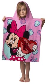 Poncho bambino in spugna rosa Minnie - Jerry Fabrics