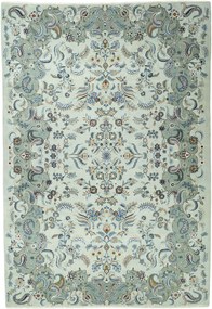 Kashan Tappeto 460x320 Verde (Iran) Annodato A Mano
