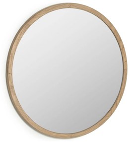 Kave Home - Specchio rotondo Alum in legno massello di mindi Ã˜ 100 cm