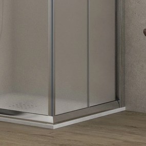 Kamalu - cabina doccia 80x80 altezza 170cm vetro opaco k410