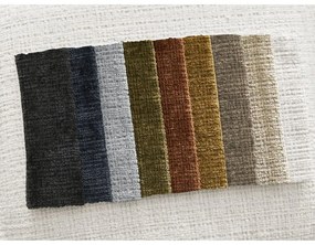 Divano angolare bianco (con penisola a sinistra/con chaise lounge) con rivestimento in ciniglia Leonore – Bobochic Paris