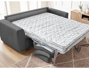 Divano grigio allungabile con rivestimento in velluto a coste 225 cm Augustin – Bobochic Paris