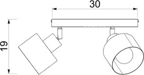 Faretto PARKLA 3xE27/15W/230V nero