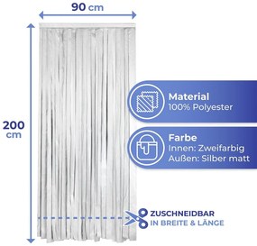 Tenda termica per porte in nero-argento 90x200 cm - Maximex
