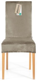 Set di coprisedia greige con rivestimento elastico per sedie 4 pz 48 cm Sento – Restilo