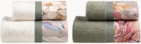 Set di 4 asciugamani in spugna di cotone Musa