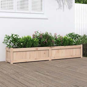 Fioriera da Giardino 180x31x31 cm in Legno Massello di Pino