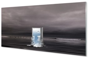 Quadro vetro acrilico Cielo della porta del mare 100x50 cm