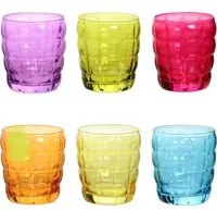 Set 6 bicchieri colorati vetro Horizon Pasabahce