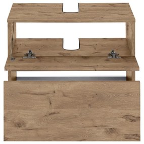 Mobile effetto rovere per lavabo da parete 60x55 cm Wisla - Støraa