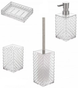 Set 4 Accessori D'Appoggio Feridras "Milano" Trasparente