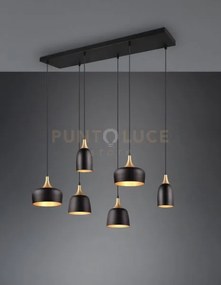 Chiraz sospensione 6 diffusori metallo forme differenti nero e oro ...