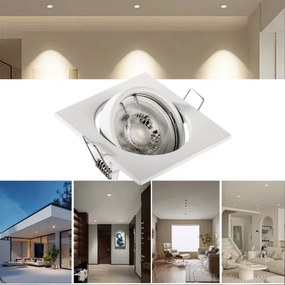 Faretto da incasso 1xGU10/MR16/10W/230V 9x9 cm bianco