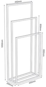 Porta asciugamani 105x45 cm bianco