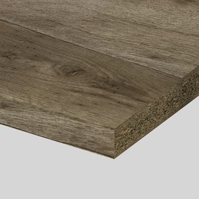 Piano cucina in truciolare rivestito in laminato hpl rovere naturale Chalet L 300 x P 60 cm, spessore 3.9 cm