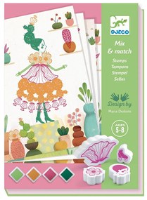 Gioco d'arte - timbri e ragazze dei fiori