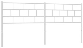 Testiera in metallo bianco 193 cm