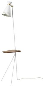 Cone Piantana w/Tavolo Clear White/Teak - Warm Nordic