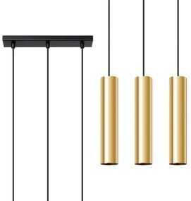 Sollux SL.1201 - Lampadario a sospensione con filo LAGOS 3xGU10/10W/230V oro