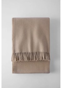 Plaid marrone con basi di cotone, 140 x 180 cm Plain - Euromant