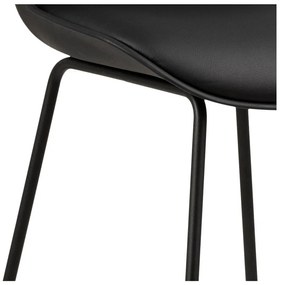 Sgabello da bar nero (altezza della seduta 76 cm) Tina – Actona