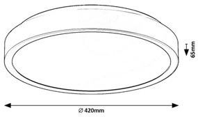 Rabalux 71254 - Plafoniera LED da bagno SAMIRA LED/48W/230V IP44 nero