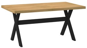 Tavolo Pranzo Noaın Gambe A Forma X 160x90x75 Cm Legno Massello /