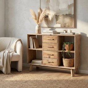 PINUS - credenza con 4 cassetti