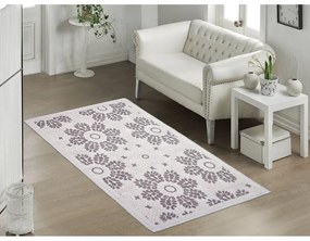 Tappeto in cotone grigio e beige , 60 x 90 cm Papatya - Vitaus