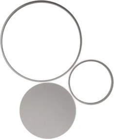 Plafoniera LED POIS in metallo verniciato 73x75 cm Silver