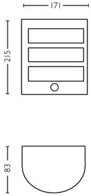 Philips-LED Applique da esterno con sensore PYTHON LED/6W/230V 4000K IP44