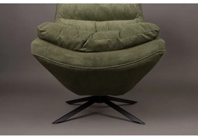 Poltrona in velluto verde Vince - Dutchbone