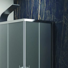 Box doccia 130x90 cm angolo cristallo opaco KF1000 - KAMALU