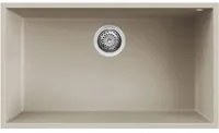 Lavello Elleci Incasso 1 vasca 76x44 Quadra 130 Sottotop Keratek Plus Champagne LKQ13095BSO