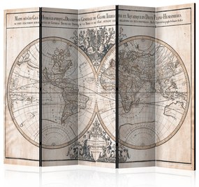 Paravento design Mappe-Monde Geo-Hydrographique - mappa del mondo in stile retro