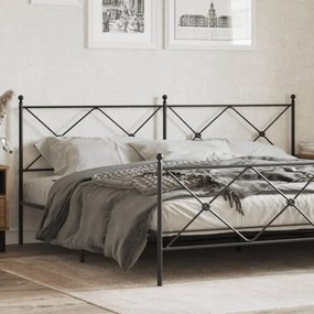 Testiera İn Metallo Nero 193 Cm /