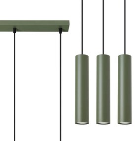 Sollux SL.1486 - Lampadario a sospensione con filo LAGOS 3xGU10/10W/230V verde