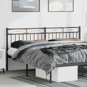 Testiera İn Metallo Nero 180 Cm /