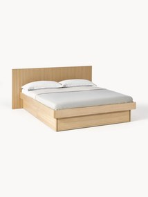 Letto in legno con testiera e vano contenitore Sato