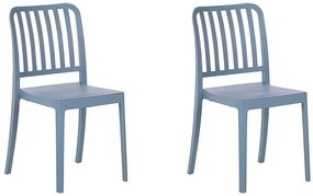 Set di 2 sedie da giardino blu SERSALE Beliani