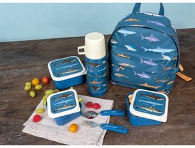 Portapranzo per bambini blu scuro 3 pz Sharks – Rex London