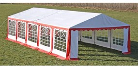 Tetto E Pareti Di Gazebo Da Festa 10 X 5 M Rosso & Bianco /