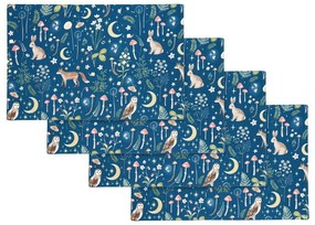 Tovagliette in set in cotone 4 pz 30x46 cm Enchanted Twilight Animals – Catherine Lansfield