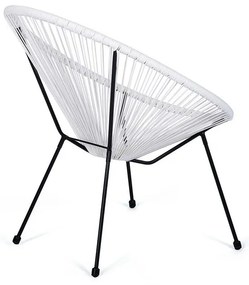 Poltrona da giardino bianca in rattan artificiale Avocado - Bonami Selection