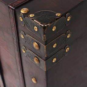 Baule del tesoro vintage in legno 66x38x40 cm