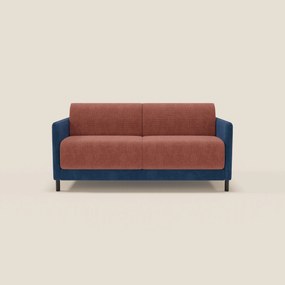 Narciso divano letto desing con materasso H18 cm bicolore con struttura in microfibra smacchiabile e imbottiture in elegante tessuto impermeabile T06