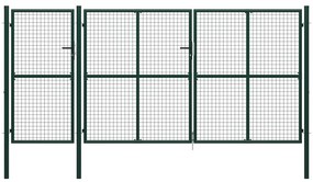 Cancello Per Giardino İn Acciaio 400x200 Cm Verde /